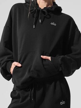 ALO Yoga | Tops | Alo Yoga Bae Hoodie Seashell Blue Size Medium